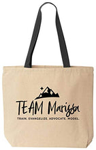Load image into Gallery viewer, Team Marissa Canvas Tote Reusable Shopping School Office Bag In Memory Of Marissa Kay Anderson