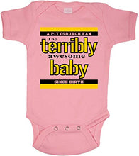 Load image into Gallery viewer, Pittsburgh Terribly Awesome Baby Funny Parody Steeler One Piece