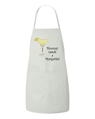 Mommy Needs A Margarita Mothers Day Funny Apron It's Five O'Clock Somewhere