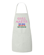 Grill Master The Mom The Myth The Legend Funny Apron Mothers Day Birthday Gift