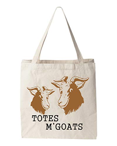 Totes M'Goats Funny Cotton Canvas Tote Bag McGotes McGoats MaGotes My Goats (8503)