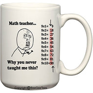 Math teacher... Why you never taught me this? 15 oz Funny Meme Mug
